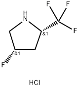 (2S,4S)-4-fluoro-2-(trifluoromethyl)pyrrolidine hydrochloride Struktur