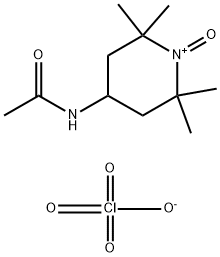 Piperidinium, 4-(acetylamino)-2,2,6,6-tetramethyl-1-oxo-, perchlorate (1:1) Struktur