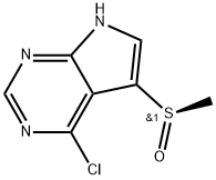 (R)-4-chloro-5-(methylsulfinyl)-7H-pyrrolo[2,3-d]pyrimidine Struktur