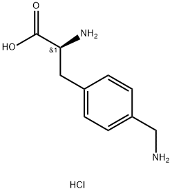 (S)-2-amino-3-(4-(aminomethyl)phenyl)propanoicacid hydrochloride Struktur
