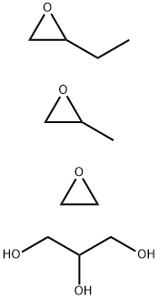 Oxirane, 2-ethyl-, polymer with 2-methyloxirane and oxirane, ether with 1,2,3-propanetriol (3:1) Struktur
