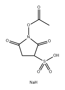 3-Pyrrolidinesulfonic acid, 1-(acetyloxy)-2,5-dioxo-, sodium salt (1:1) Struktur