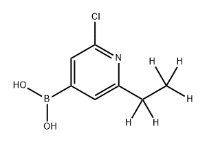 2-Chloro-6-(ethyl-d6)-pyridine-4-boronic acid Struktur