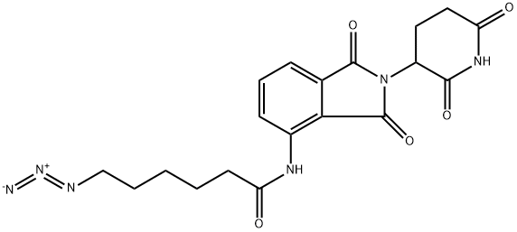 6-Azido-N-(2-(2,6-dioxopiperidin-3-yl)-1,3-dioxoisoindolin-4-yl)hexanamide Struktur