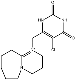 Pyrimido[1,2-a]azepinium, 1-[(5-chloro-1,2,3,6-tetrahydro-2,6-dioxo-4-pyrimidinyl)methyl]-2,3,4,6,7,8,9,10-octahydro- Struktur