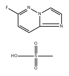 Imidazo[1,2-b]pyridazine, 6-fluoro-, compd. with methanesulfonate (1:1) Structure