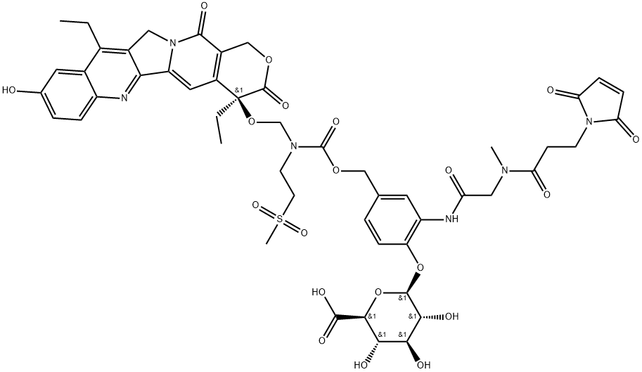 MAC glucuronide α-hydroxy lactone-linked SN-38 Struktur