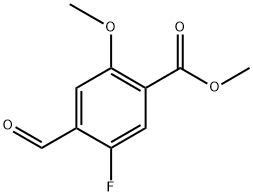 methyl 5-fluoro-4-formyl-2-methoxybenzoate Struktur