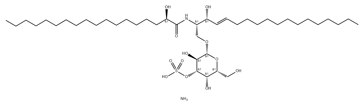 2R-羥基硬脂酰硫苷脂 (銨鹽), 2260670-26-4, 結(jié)構(gòu)式