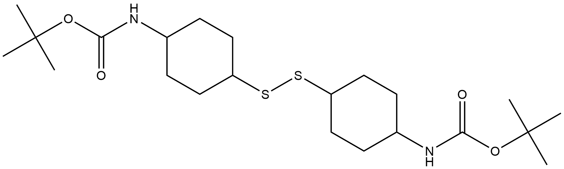 C,C′-Bis(1,1-dimethylethyl) N,N′-(dithiodi-4,1-cyclohexanediyl)bis[carbamate] Struktur