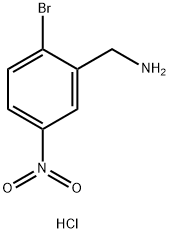 Benzenemethanamine, 2-bromo-5-nitro-, hydrochloride (1:1) Struktur