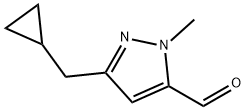 3-(Cyclopropylmethyl)-1-methyl-1H-pyrazole-5-carboxaldehyde Structure