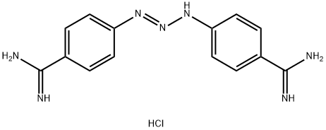 4,4'-(Triaz-1-ene-1,3-diyl)dibenzimidamide hydrochloride Struktur