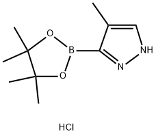 4-Methyl-3-(4,4,5,5-tetramethyl-1,3,2-dioxaborolan-2-yl)-1H-pyrazole hydrochloride Struktur