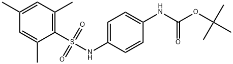 tert-butyl N-[4-(2,4,6-trimethylbenzenesulfonamido)phenyl]carbamate Struktur