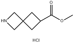 2-Azaspiro[3.3]heptane-6-carboxylic acid, methyl ester, hydrochloride (1:1) Struktur