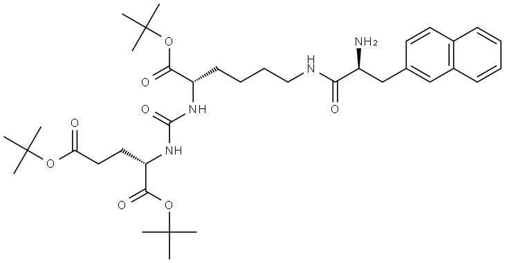 L-Lysine, N2-[[[(1S)-4-(1,1-dimethylethoxy)-1-[(1,1-dimethylethoxy)carbonyl]-4-oxobutyl]amino]carbonyl]-N6-[3-(2-naphthalenyl)-L-alanyl]-, 1,1-dimethylethyl ester