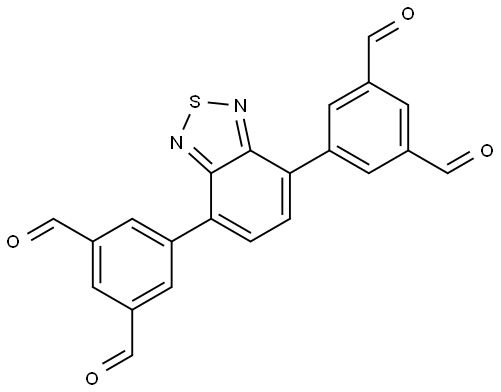 1,3-Benzenedicarboxaldehyde, 5,5′-(2,1,3-benzothiadiazole-4,7-diyl)bis- Struktur