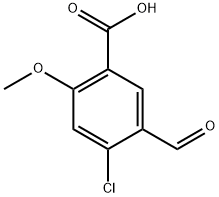 4-chloro-5-formyl-2-methoxybenzoic acid Struktur