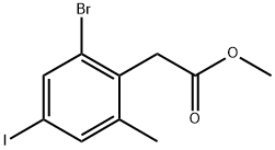 methyl 2-(2-bromo-4-iodo-6-methylphenyl)acetate Struktur