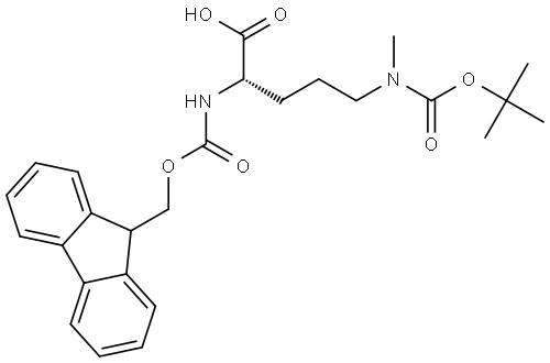 N2-Fmoc-N5-Boc-N5-methyl-L-ornithine Struktur