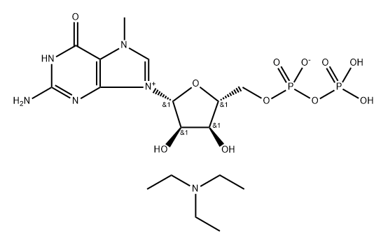 7-甲基鳥(niǎo)苷5′-(二磷酸三氫酯)X三乙胺鹽, 240137-50-2, 結(jié)構(gòu)式
