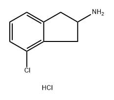 1H-Inden-2-amine, 4-chloro-2,3-dihydro-, hydrochloride (1:1) Struktur