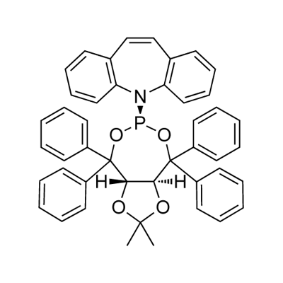  5-((3AS,8aS)-2,2-Dimethyl-4,4,8,8-tetraphenyltetrahydro-[1,3]dioxolo[4,5-e][1,3,2]dioxaphosphepin-6-yl)-5H-dibenzo[b,f]azepine Struktur