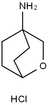 2-Oxabicyclo[2.2.2]octan-4-amine, hydrochloride (1:1) Struktur
