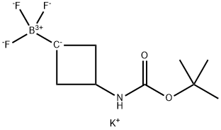Borate(1-), [3-[[(1,1-dimethylethoxy)carbonyl]amino]cyclobutyl]trifluoro-, potassium (1:1), (T-4)- Struktur