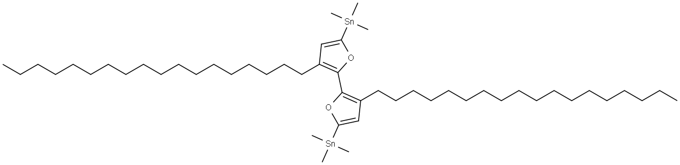 3,3 '- bis octadecyl-5,5' - bis trimethyltin - 2,2 '- bifuran Struktur