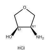 (3R,4R)-4-Amino-tetrahydro-furan-3-ol hydrochloride Structure