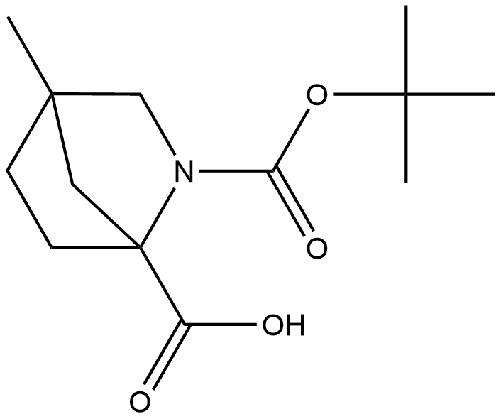 2-(1,1-Dimethylethyl) 4-methyl-2-azabicyclo[2.2.1]heptane-1,2-dicarboxylate Struktur