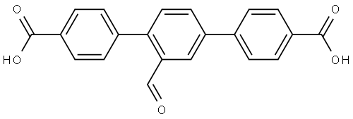 [1,1′:4′,1′′-Terphenyl]-4,4′′-dicarboxylic acid, 2′-formyl- Struktur