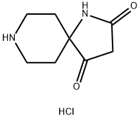 1,8-Diazaspiro[4.5]decane-2,4-dione hydrochloride Struktur