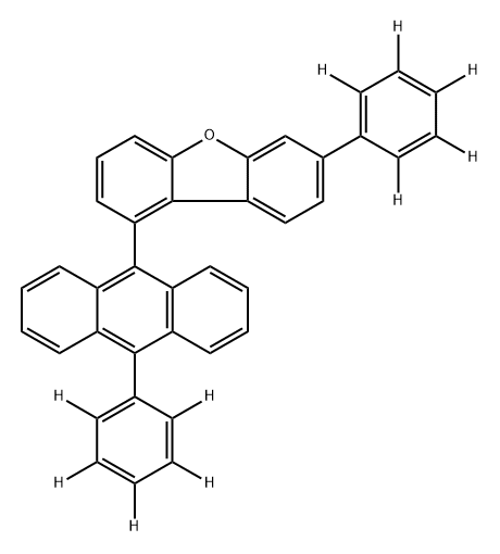 Dibenzofuran, 7-(phenyl-2,3,4,5,6-d5)-1-[10-(phenyl-2,3,4,5,6-d5)-9-anthracenyl]- Struktur