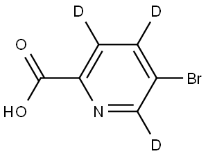 5-bromopicolinic-3,4,6-d3 acid Struktur