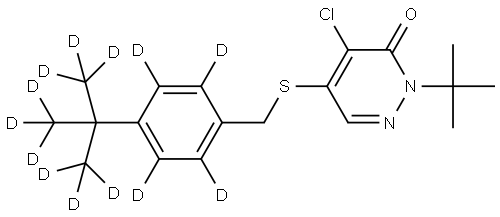 Pyridaben D13 (tert-butylphenyl D13) Struktur