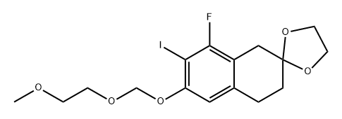 8'-Fluoro-7'-iodo-6'-((2-methoxyethoxy)methoxy)-3',4'-dihydro-1'H-spiro[[1,3]dioxolane-2,2'-naphthalene]|8'-氟代-7'-碘代-6'-((2-甲氧基乙氧基)甲氧基)-3',4'-二氫-1'H-螺環(huán)[[1,3]二氧戊環(huán)-2,2'-萘]