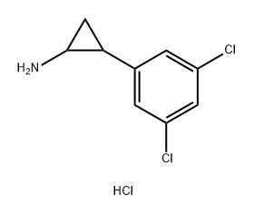 Cyclopropanamine, 2-(3,5-dichlorophenyl)-, hydrochloride (1:1) 結(jié)構(gòu)式