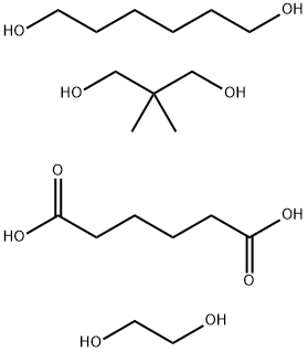 Hexanedioic acid, polymer with 2,2-dimethyl-1,3-propanediol, 1,2-ethanediol and 1,6-hexanediol Struktur