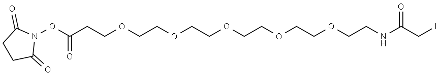Iodoacetamido-PEG5-NHS ester Struktur