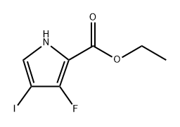 3-Fluoro-4-iodo-1H-pyrrole-2-carboxylic acid ethyl ester Struktur