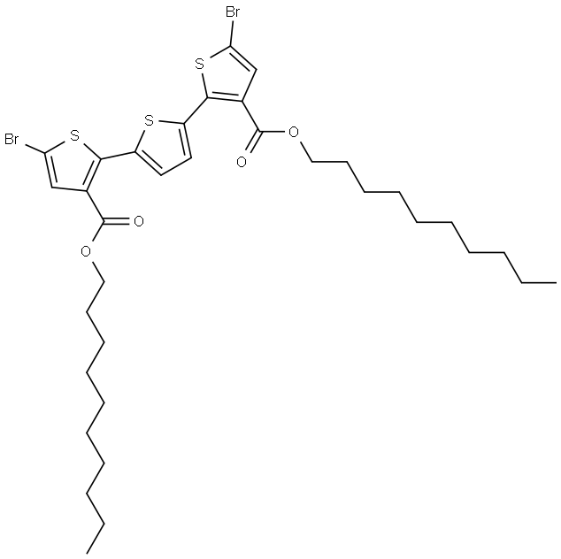 Didecyl 5,5''-dibromo-[2,2':5',2''-terthiophene]-3,3''-dicarboxylate Struktur