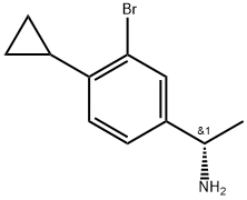 Benzenemethanamine, 3-bromo-4-cyclopropyl-α-methyl-, (αS)- Struktur