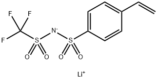 Styrene sulfonyl (trifluoromethosulfonyl) imide lithium（LiSTFSI） Struktur
