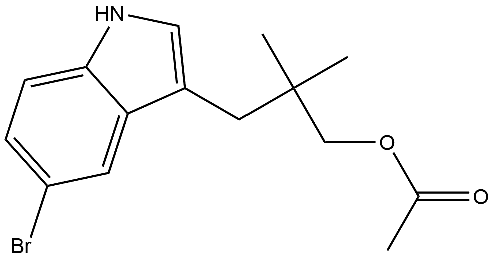 3-(5-BROMO-1H-INDOL-3-YL)-2,2-DIMETHYLPROPYL ACETATE 結(jié)構(gòu)式