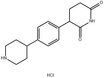 2,6-Piperidinedione, 3-[4-(4-piperidinyl)phenyl]-, hydrochloride (1:1) Struktur