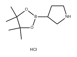 Pyrrolidine, 3-(4,4,5,5-tetramethyl-1,3,2-dioxaborolan-2-yl)-, hydrochloride (1:1) Struktur