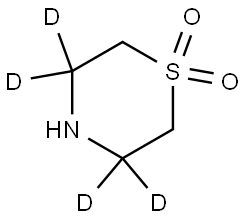 thiomorpholine 1,1-dioxide-3,3,5,5-d4 Struktur